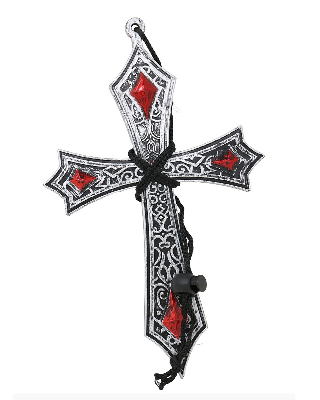Silver Gothic Cross Costume Necklace Costume Accessories