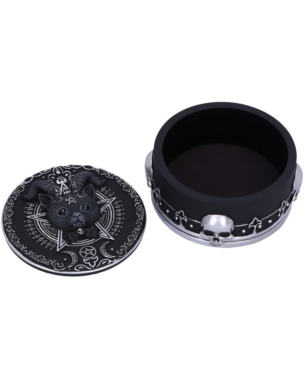 Lolalet Gothic Ring Organizer - Samt Schmuckkästchen In Sargform Schwarz