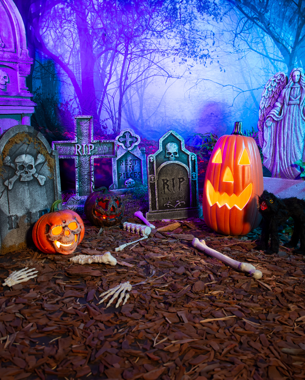 Halloween Pumpkin 多色LEDライト付き Spooky LITES! Multicolor Pumpkin Light