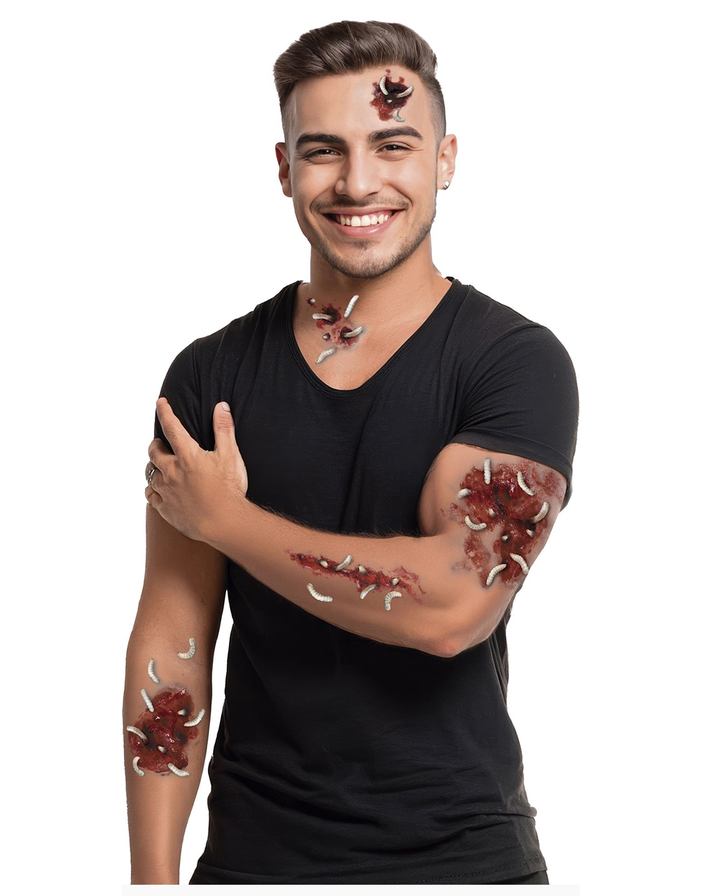 Fäulnis Maden Tattoos als Spezial Make-Up Zubehör | Horror-Shop.com Fäulnis Maden Tattoos als Spezial Make-Up Zubehör | Horror-Shop.com