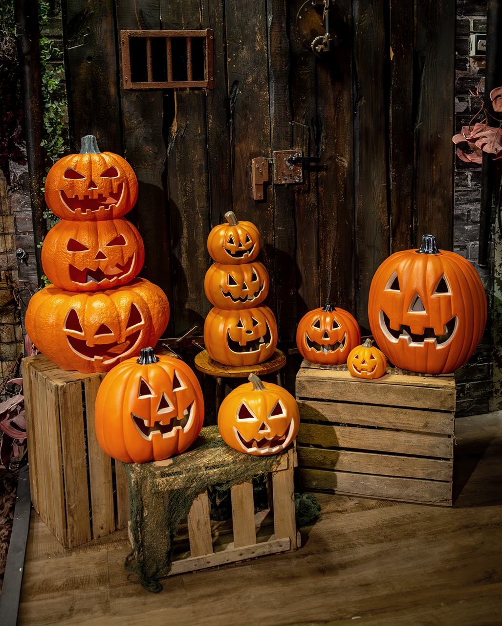 Giant Halloween Pumpkin With Light 44cm for 🎃 | Horror-Shop.com
